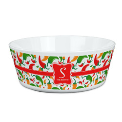 Colored Peppers Kid's Bowl (Personalized)