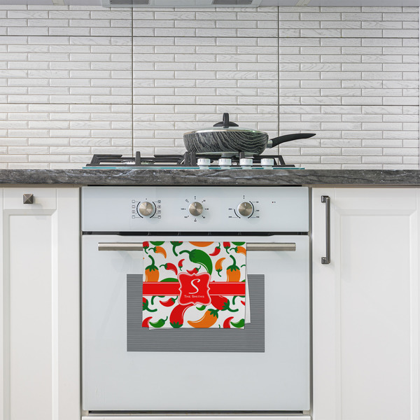 Colored Peppers Kitchen Towel - Poly Cotton - Lifestyle