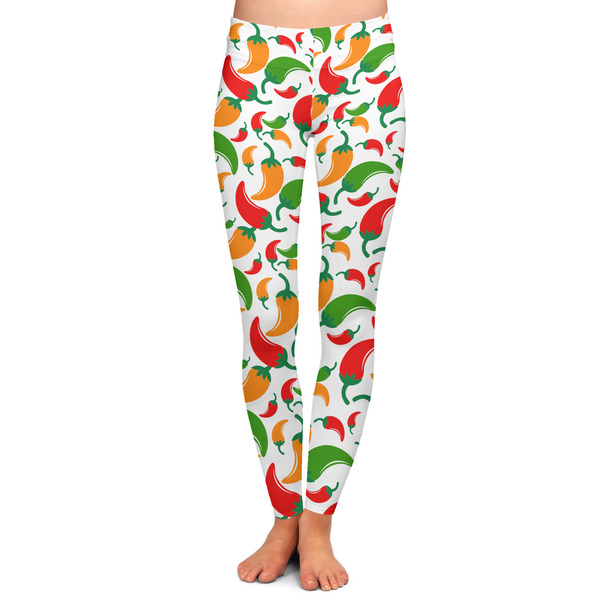 Custom Colored Peppers Ladies Leggings - Large