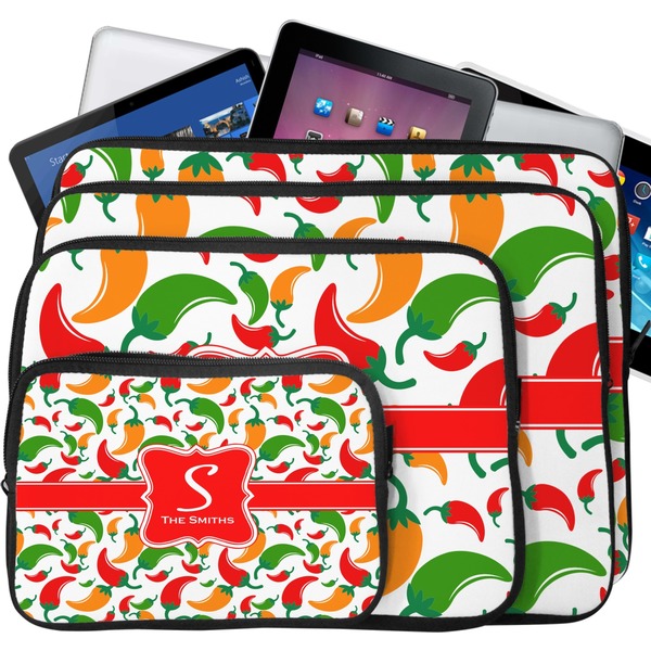 Colored Peppers Laptop Case Sizes