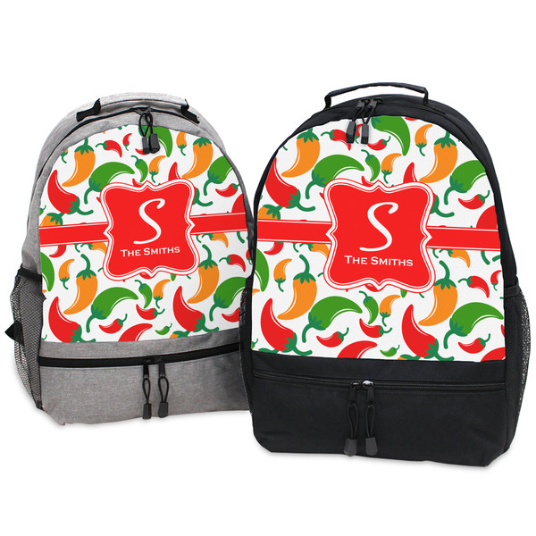 Colored Peppers Large Backpacks - Both