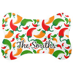 Colored Peppers Bone Shaped Dog Food Mat (Personalized)