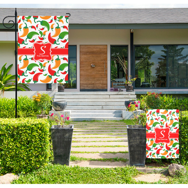 Custom Colored Peppers Large Garden Flag - Single Sided (Personalized)