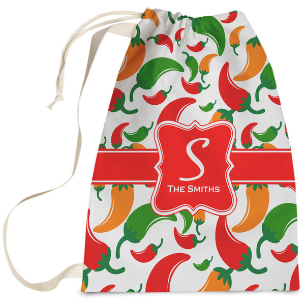 Custom Colored Peppers Laundry Bag - Large (Personalized)