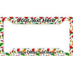 Colored Peppers License Plate Frame (Personalized)