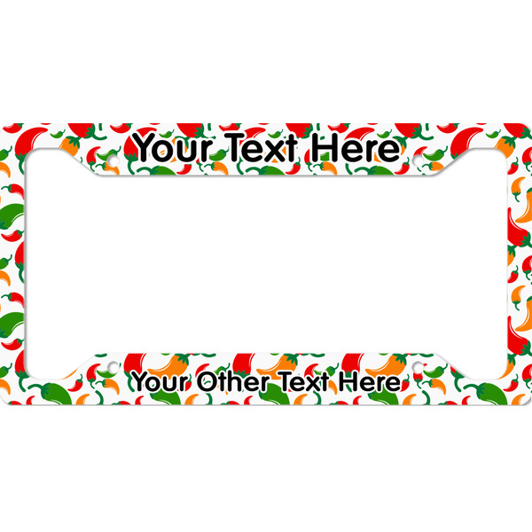 Custom Colored Peppers License Plate Frame - Style A (Personalized)