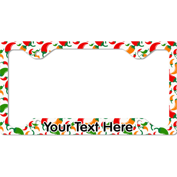 Custom Colored Peppers License Plate Frame - Style C (Personalized)