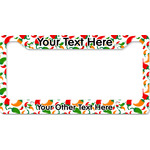 Colored Peppers License Plate Frame - Style B (Personalized)