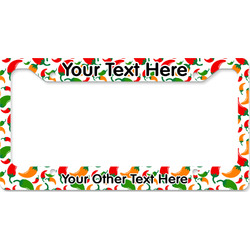 Colored Peppers License Plate Frame - Style B (Personalized)