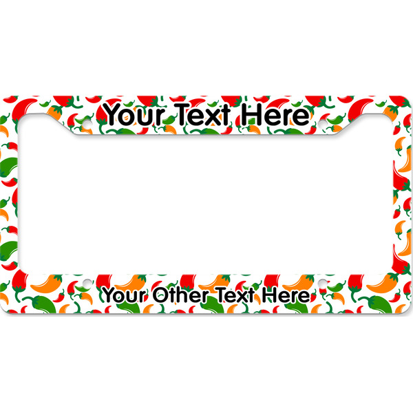 Custom Colored Peppers License Plate Frame - Style B (Personalized)