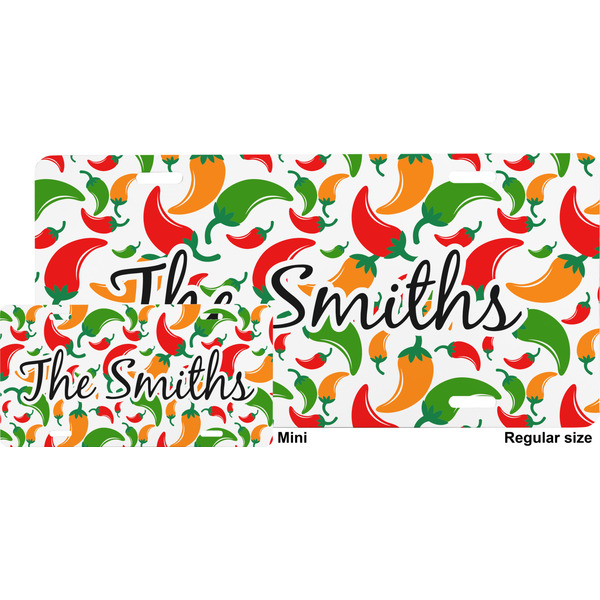 Colored Peppers License Plate (Sizes)