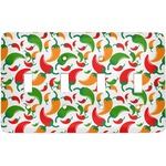 Colored Peppers Light Switch Cover (4 Toggle Plate)
