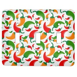Colored Peppers Light Switch Cover (3 Toggle Plate)
