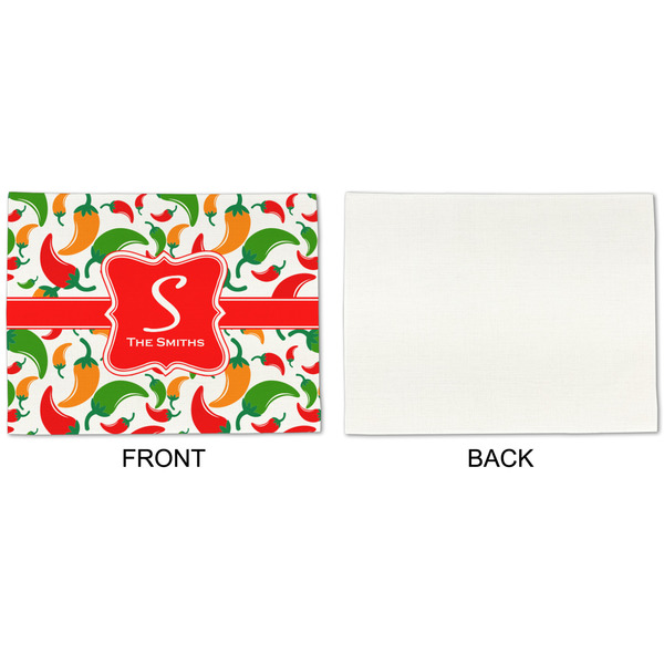 Colored Peppers Linen Placemat - APPROVAL Single (single sided)