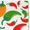 Colored Peppers Linen Placemat - DETAIL