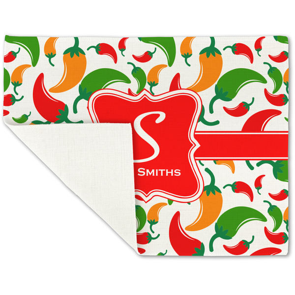 Colored Peppers Linen Placemat - Folded Corner (single side)