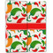 Colored Peppers Linen Placemat - Folded Half (double sided)