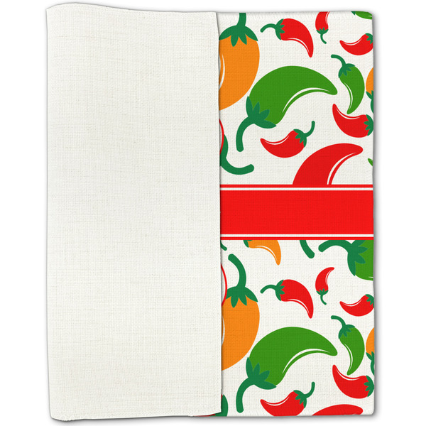 Colored Peppers Linen Placemat - Folded Half