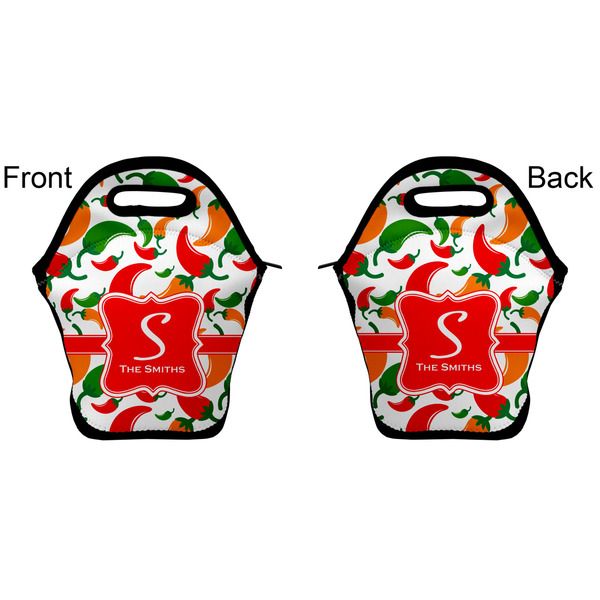 Colored Peppers Lunch Bag - Front and Back