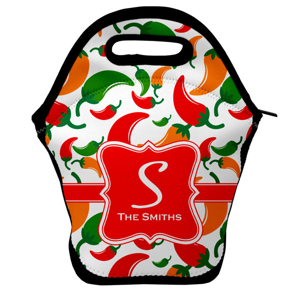 Custom Colored Peppers Lunch Bag w/ Name and Initial