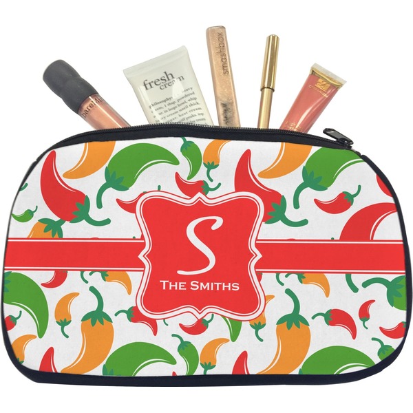 Custom Colored Peppers Makeup / Cosmetic Bag - Medium (Personalized)