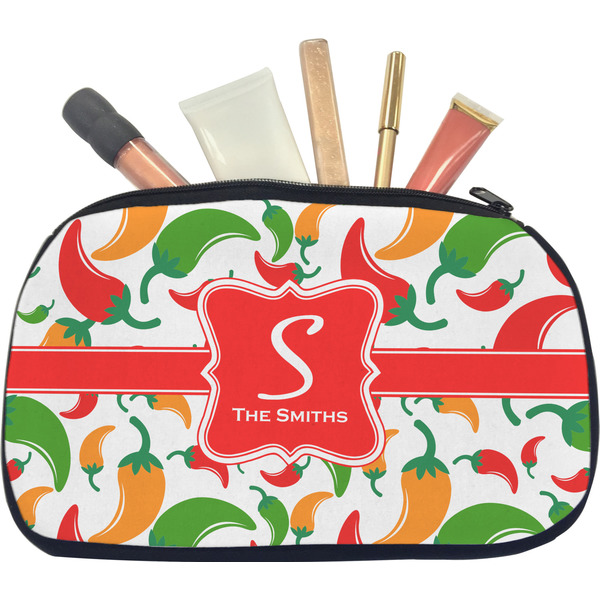 Custom Colored Peppers Makeup / Cosmetic Bag - Medium (Personalized)