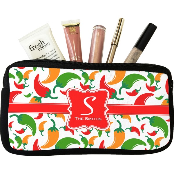 Custom Colored Peppers Makeup / Cosmetic Bag - Small (Personalized)