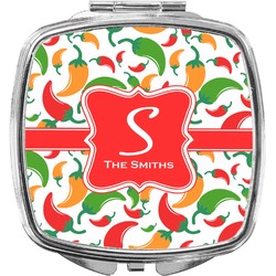 Colored Peppers Compact Makeup Mirror (Personalized)