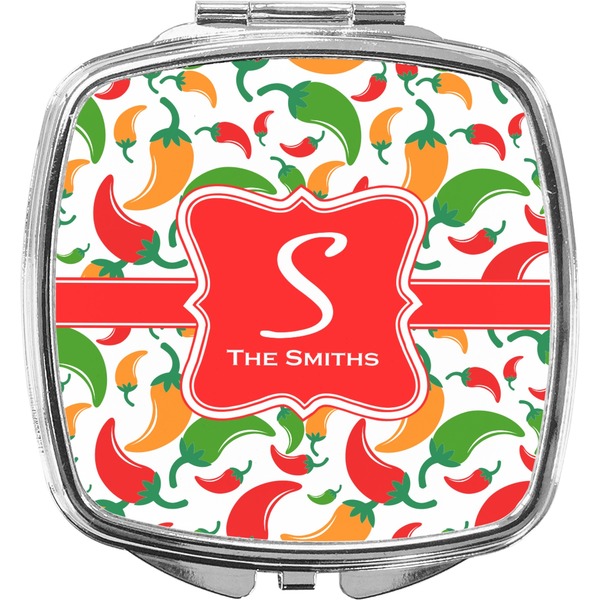 Custom Colored Peppers Compact Makeup Mirror (Personalized)