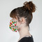 Colored Peppers Mask - Side View on Girl