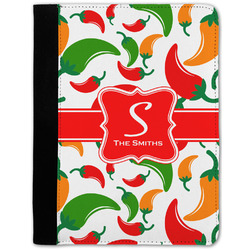 Colored Peppers Notebook Padfolio - Medium w/ Name and Initial