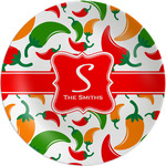 Colored Peppers Melamine Salad Plate - 8" (Personalized)