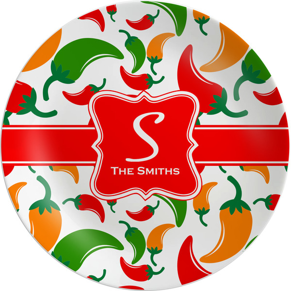 Custom Colored Peppers Melamine Plate (Personalized)