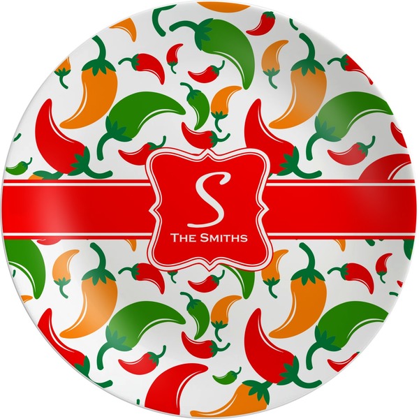 Custom Colored Peppers Melamine Plate (Personalized)