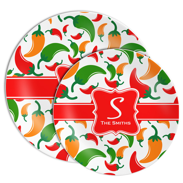 Colored Peppers Melamine Plates - PARENT/MAIN