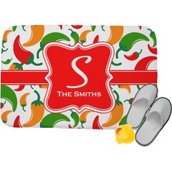 Colored Peppers Memory Foam Bath Mat (Personalized)
