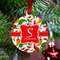 Colored Peppers Metal Ball Ornament - Lifestyle