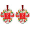 Colored Peppers Metal Paw Ornament - Front and Back