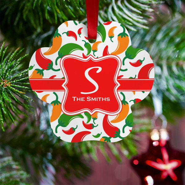 Colored Peppers Metal Paw Ornament - Lifestyle