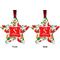 Colored Peppers Metal Star Ornament - Front and Back