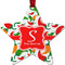Colored Peppers Metal Star Ornament - Front