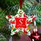 Colored Peppers Metal Star Ornament - Lifestyle