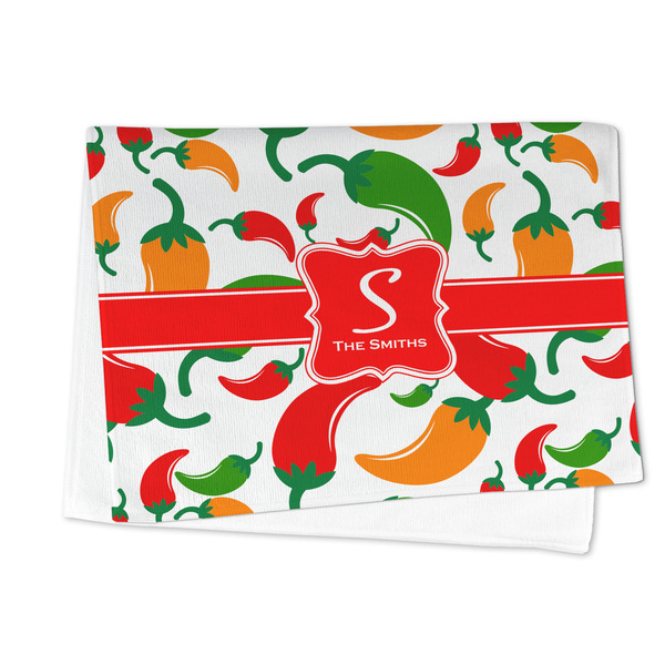 Colored Peppers Microfiber Dish Towel - FOLDED HALF