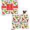 Colored Peppers Microfleece Dog Blanket - Large- Front & Back