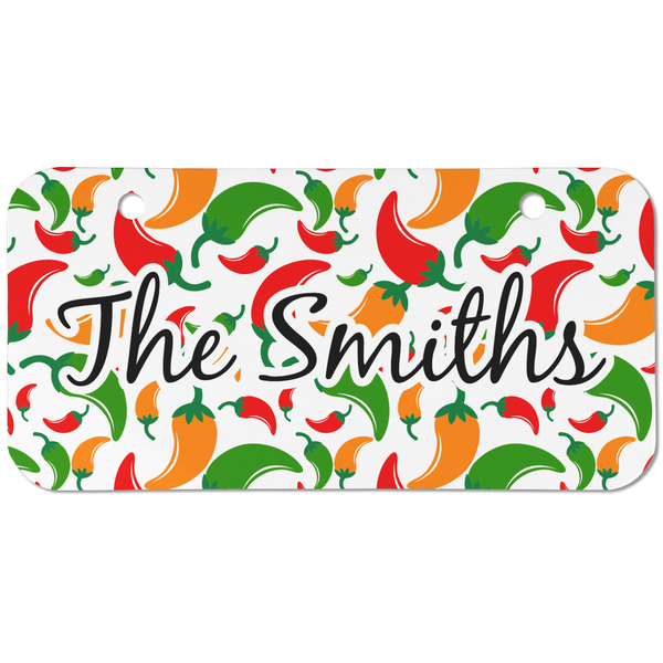 Custom Colored Peppers Mini/Bicycle License Plate (2 Holes) (Personalized)