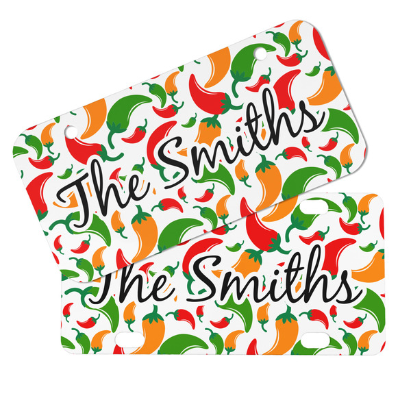 Colored Peppers Mini License Plates - MAIN (4 and 2 Holes)