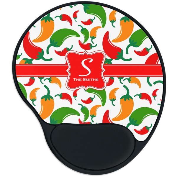Custom Colored Peppers Mouse Pad with Wrist Support