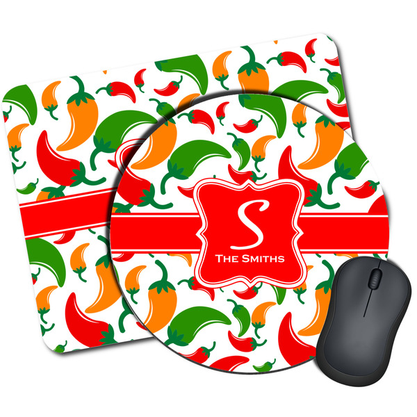 Custom Colored Peppers Mouse Pad (Personalized)