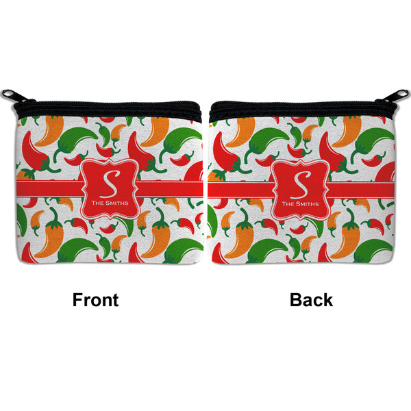 Colored Peppers Neoprene Coin Purse - Front & Back (APPROVAL)