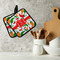 Colored Peppers Neoprene Pot Holder - Set of 2  LIFESTYLE